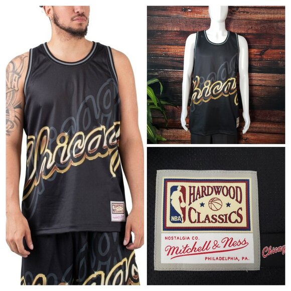 NWT Mitchell & Ness 2XL Top NBA Big Face 4.0 Chicago Bulls Jersey Shirt XXL - Picture 1 of 13